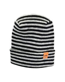 HAAKWEAR Theta Stitch RORO Cuffed Beanie (Patent Pending Design)-Gray/Black, Made in USA
