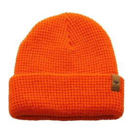 Bed-Stuy Acrylic Waffle Beanie Cap (Color: Orange)